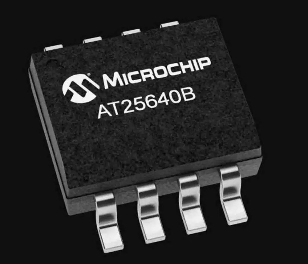 Chip de memoria EEPROM AT25640B-SSHL-T Microchip, 64kbit, 8k x, 8bit, Serie SPI, 80ns, 8 pines SOIC-8