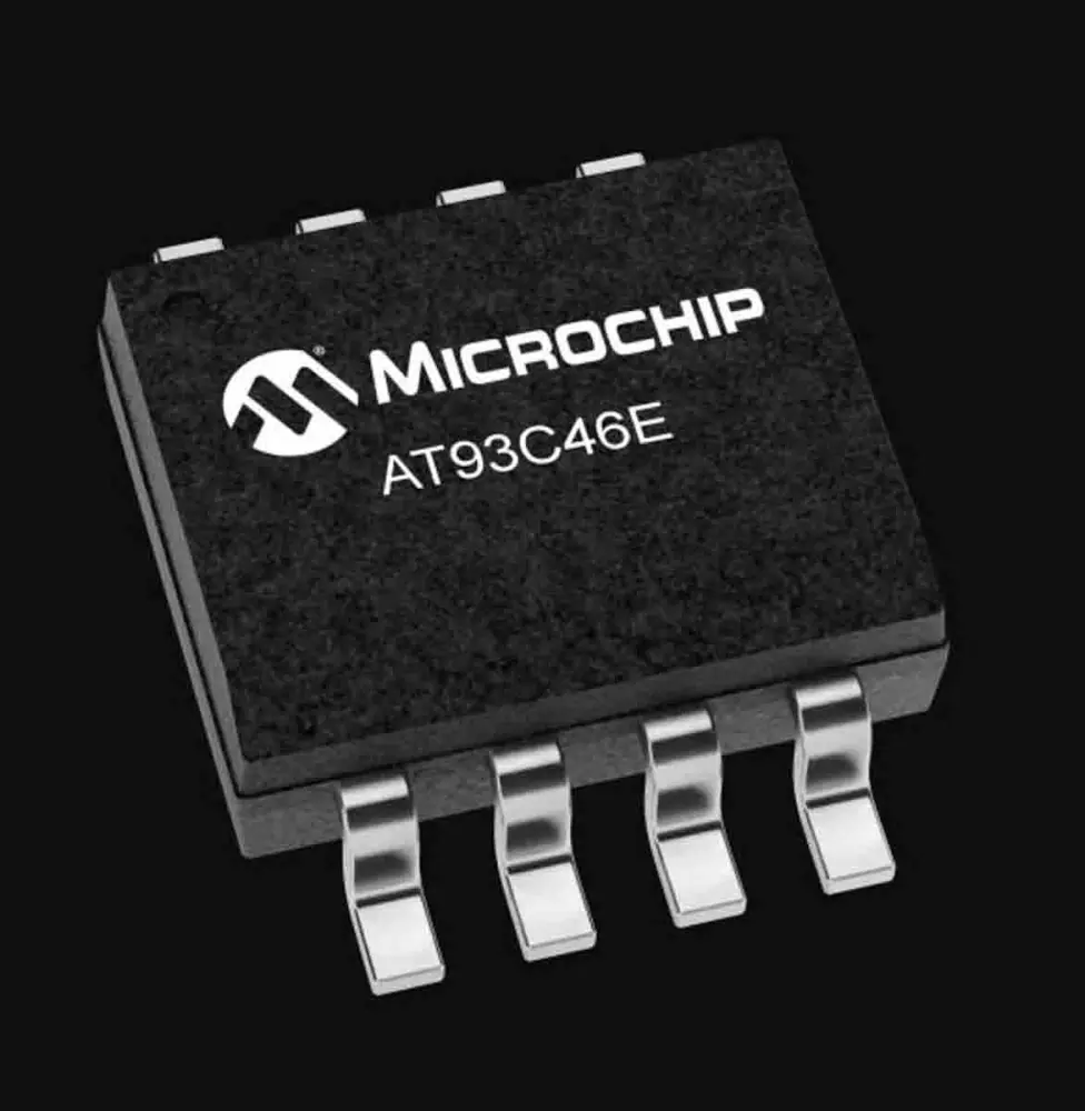 Chip de memoria EEPROM AT93C46EN-SH-B Microchip, 1kbit, 64 x, 16bit, Serie microcable, 1000ns, 8 pines SOIC-8