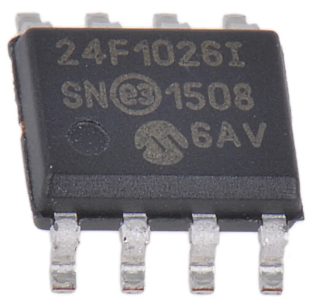 Memoria EEPROM 24FC1026-I/SN Microchip, 1024kB, 128k x, 8bit, Serie I2C, 900ns, 8 pines SOIC