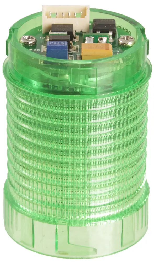 Elemento luminoso Moflash LED-MINI constante, LED, Verde, Ø 30mm, alim. 12 → 24 V dc | LED-MINI-02-04