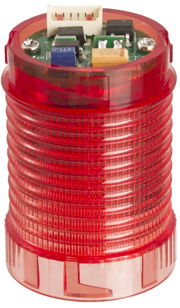 Elemento luminoso Moflash LED-MINI constante, LED, Rojo, Ø 30mm, alim. 12 → 24 V dc | LED-MINI-02-02