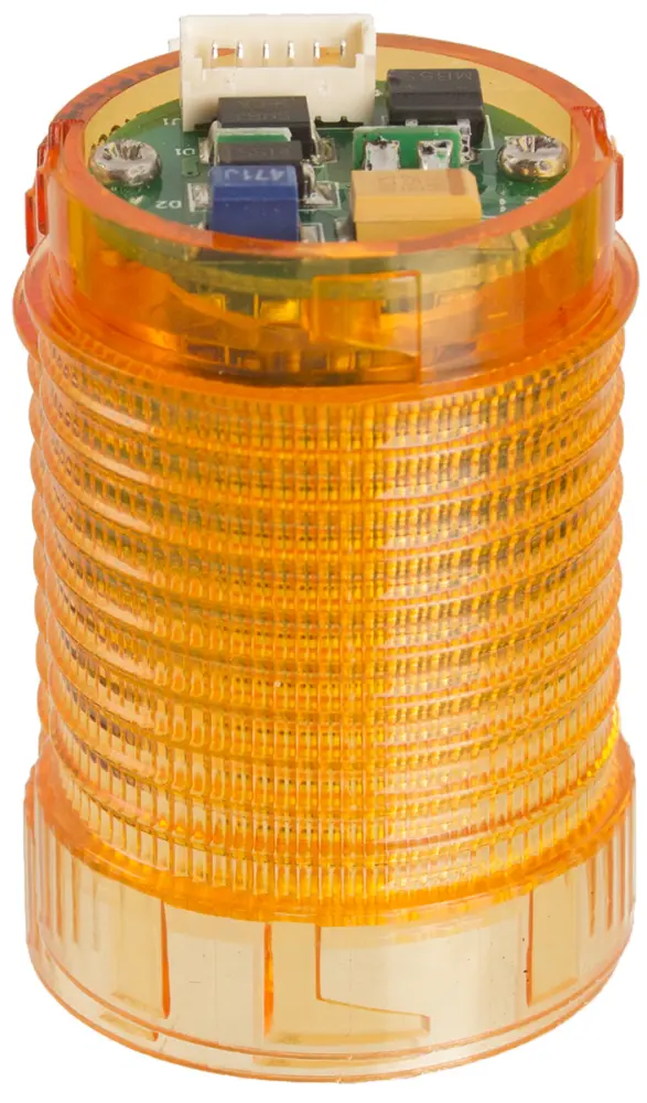 Elemento luminoso Moflash LED-MINI constante, LED, Ámbar, Ø 30mm, alim. 12 → 24 V dc | LED-MINI-02-01