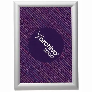 ARCHIVO 2000 EXPOSITOR MURAL SNAP FRAME CON MARCO MONTABLE DIN A4 VERTICAL / HORIZONTAL 10X240X330 MM PLATA