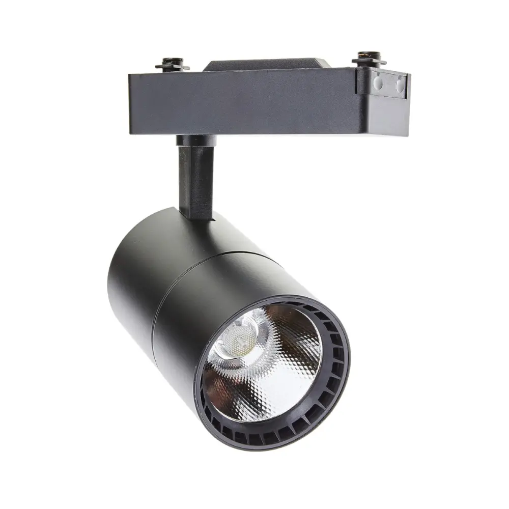 Foco LED carril 40w, luz fria 6000k, 2700 lm, 220v monofásico, negro