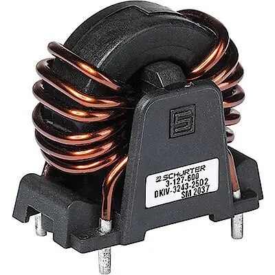 Inductores de modo común Schurter, 10mΩ DKIV-1, 0,97 MHz | 3-127-620
