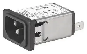 Filtro IEC Schurter con conector C14, 250 V ac, 6A, , con interrruptor de | 5110.0643.1