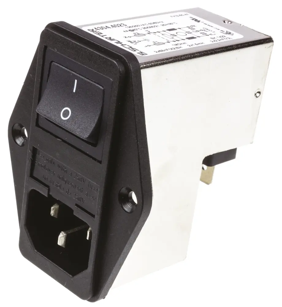 Filtro IEC Schurter con conector C14, 250 V ac, 4A | 4304.4023