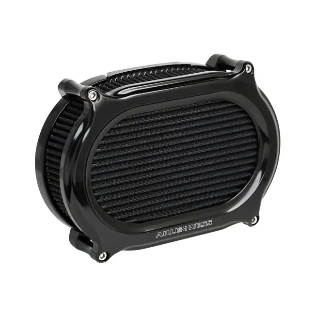 Arlen Ness, Kit De Filtro De Aire Stage II Oval Upgrade Negro Para Harley Davidson