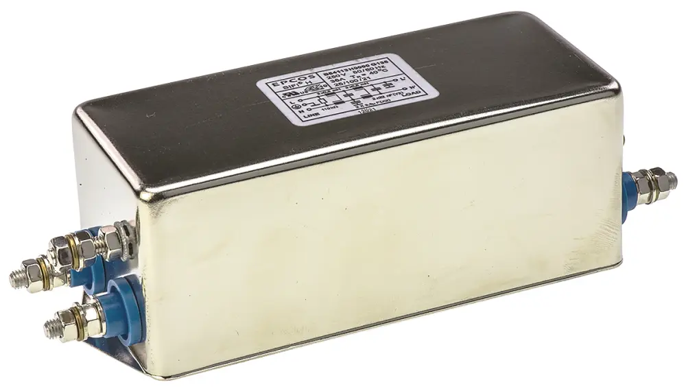 Filtro EMC EPCOS 2.2 x 2 μF, 22000 x 2pF, 36A, 250 V ac/dc, 50 → 60Hz 0,5 x 4 mH, Montaje en Panel, con | B84113H0000G136