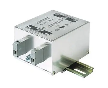Filtro EMC Schaffner, 32A, 250 Vac, 400Hz, Carril DIN, con terminales Bloque Terminal 3,4 mA, Serie FN2412, 1 fase | FN241...