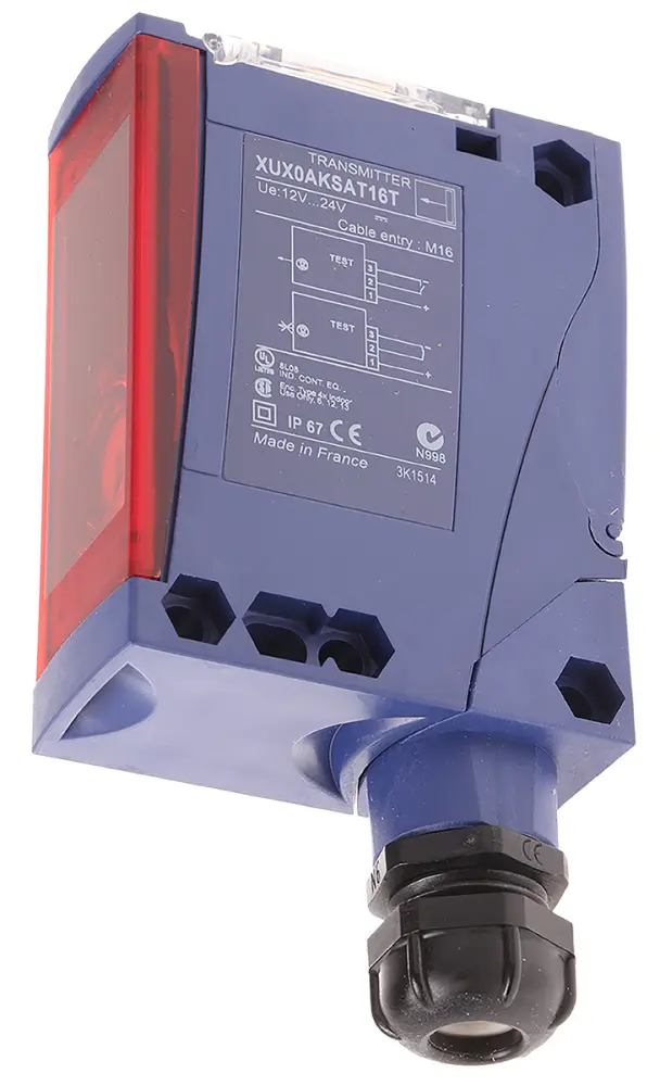 Fotocélula rectangular Telemecanique Sensors, Sistema Barrera de Luz, alcance 40 m, Tornillo Terminal 3, IP65, IP67 | XUX...
