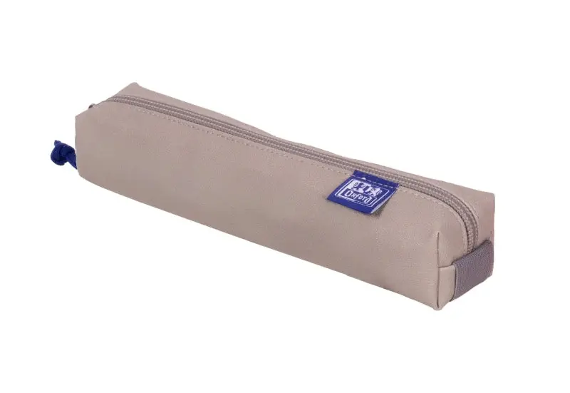 Oxford Kangoo & You Estuche Cuadrado Menudo - Fabricados en Napa - Goma Elastica para unirlo al Cuaderno - Color Gris Pied...