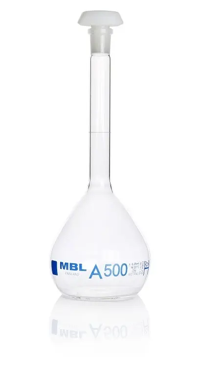 Frasco de laboratorio, 500ml, Vidrio de borosilicato
