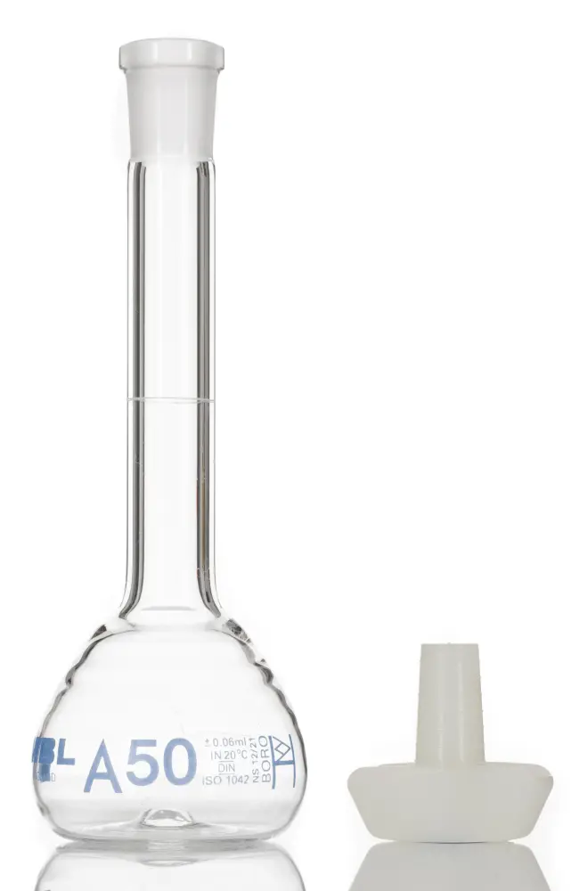 Frasco de laboratorio, 50ml, Vidrio de borosilicato