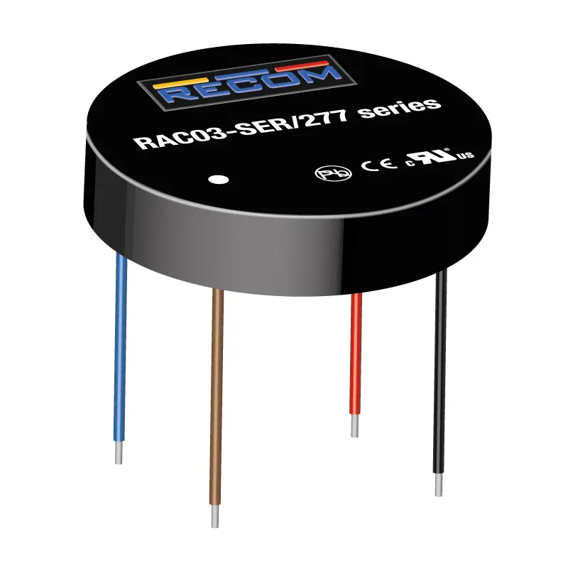 Fuente de alimentación conmutada Recom serie RAC03-SER/277, 3.3V dc, 900mA, 3W, 1 salida, Montaje en panel | RAC03-3.3SER...