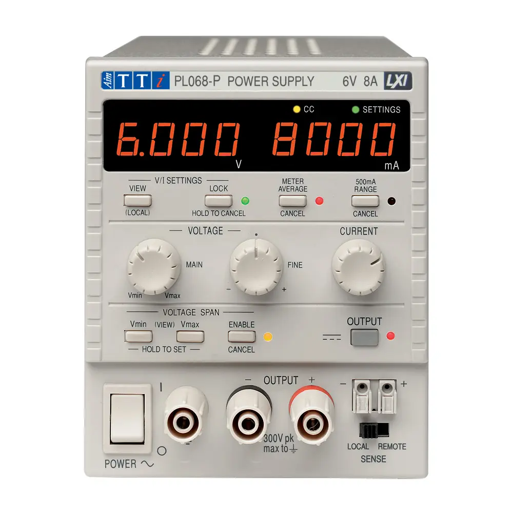 Fuente de alimentación Aim-TTi PL068-P, 1 salida, 0 → 6V, 0 → 8A, 94W