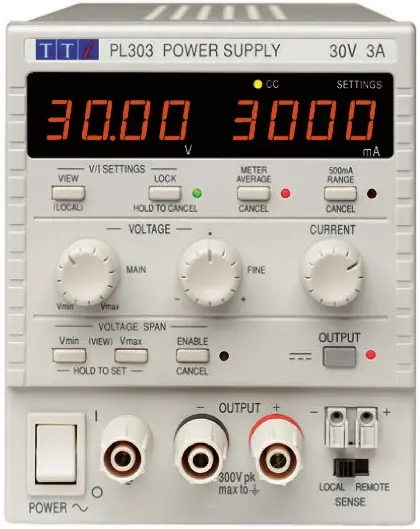 Fuente de alimentación Aim-TTi PL303, calibrado UKAS, 1 salida, 0 → 30V, 0 → 3A, 90W