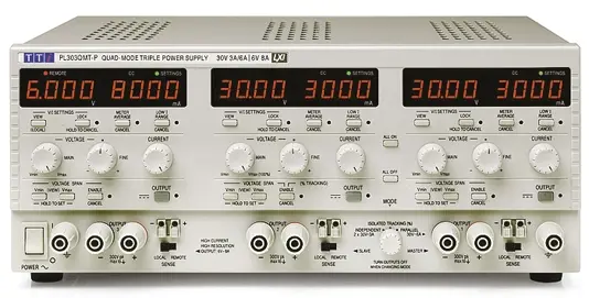 Fuente de alimentación Aim-TTi PL303QMT-P, calibrado UKAS, 3 salidas, 0 → 30V, 0 → 3A, 94W