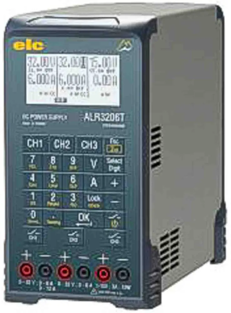Fuente de alimentación ELC ALR3206T, calibrado UKAS, 3 salidas, 15 → 64V, 3A, 400W