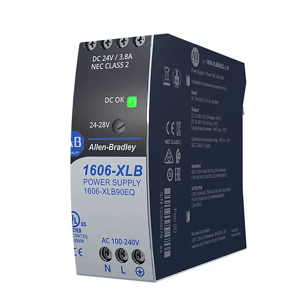 Fuente de alimentación de carril DIN Allen Bradley, 1606 24V dc 3.75 | 1606-XLB90E