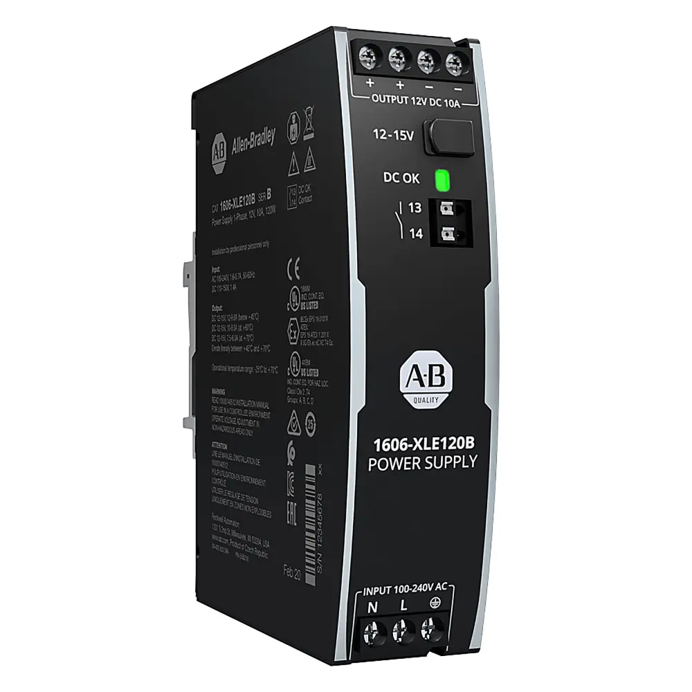 Fuente de alimentación de carril DIN Allen Bradley, 1606 12V dc 10A | 1606-XLE120B