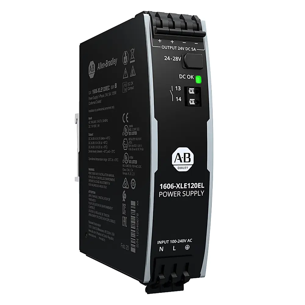 Fuente de alimentación de carril DIN Allen Bradley, 1606 24V dc 5A | 1606-XLE120EL