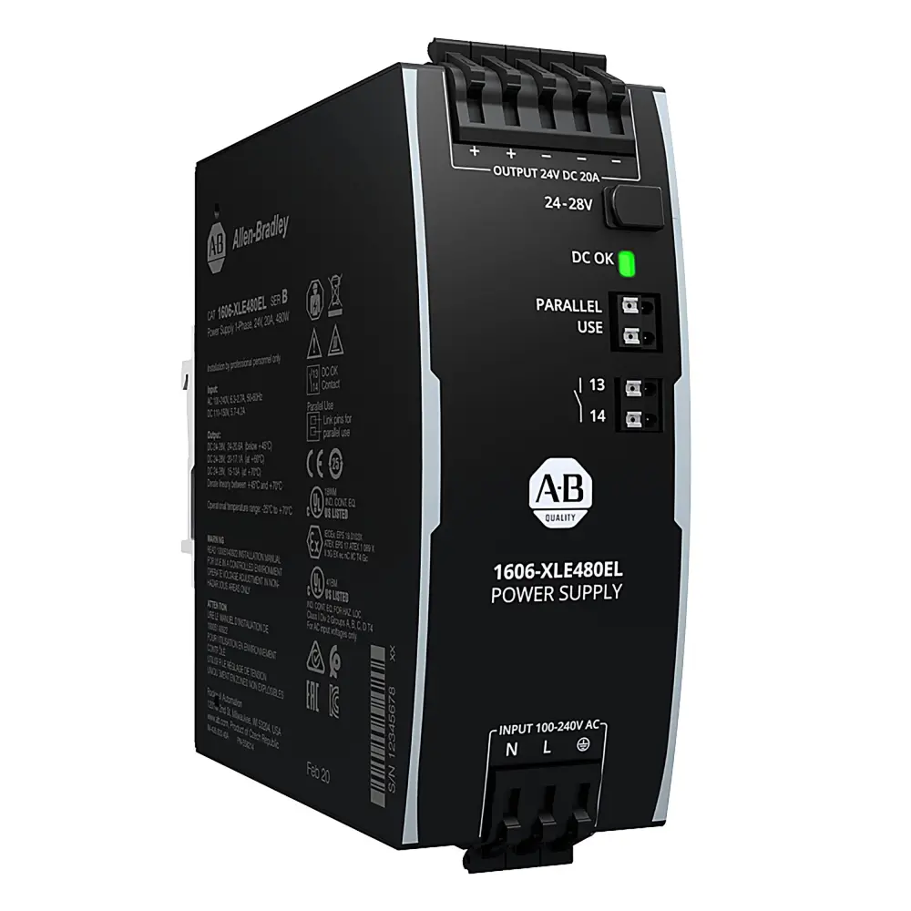Fuente de alimentación de carril DIN Allen Bradley, 1606 24V dc 20A | 1606-XLE480EL