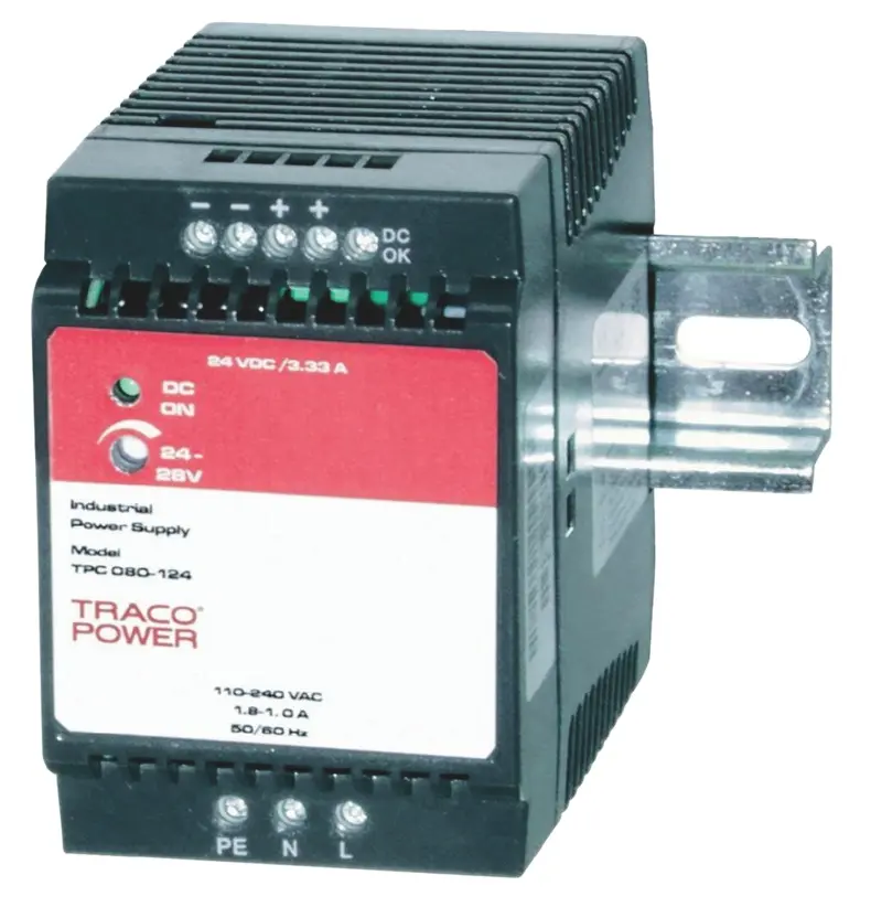 Fuente de alimentación de carril DIN TRACOPOWER TPC, 1 salida 24V dc 3.3A 80W | TPC 080-124