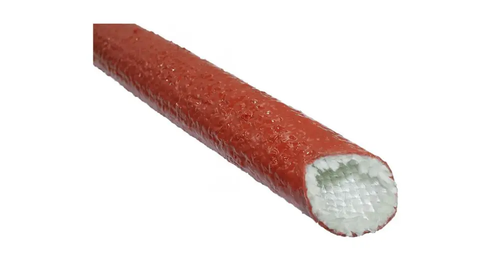 Funda de cable NEMIQ 355 de Caucho de silicona reforzado con fibra de vidrio Rojo, long. 1m, Ø 8mm | 355.008.5