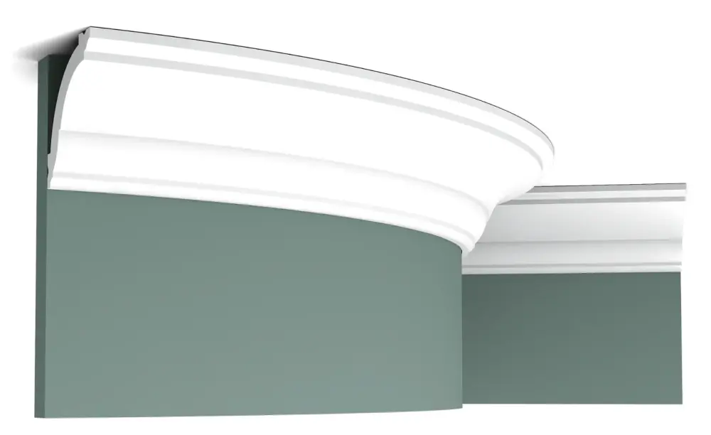 Listón de estuco adaptable CX100F en blanco | 71 x 69 x 2000 mm