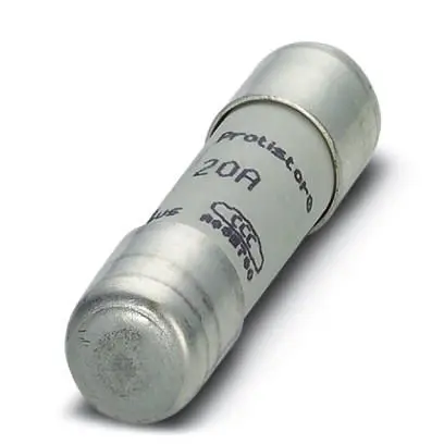 Fusible de cartucho Phoenix Contact, serie FUSE-10X38-20A-GR, 690V, 20A, 10 x 38mm, acción gR | 2903384