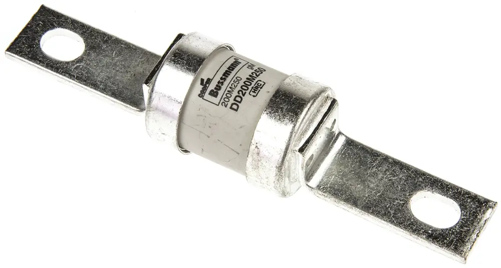 Fusible de cuchillas perforadas centradas Eaton, B2, gG - gM, 415V ac, 200A, BS 88, IEC 269 | DD200M250