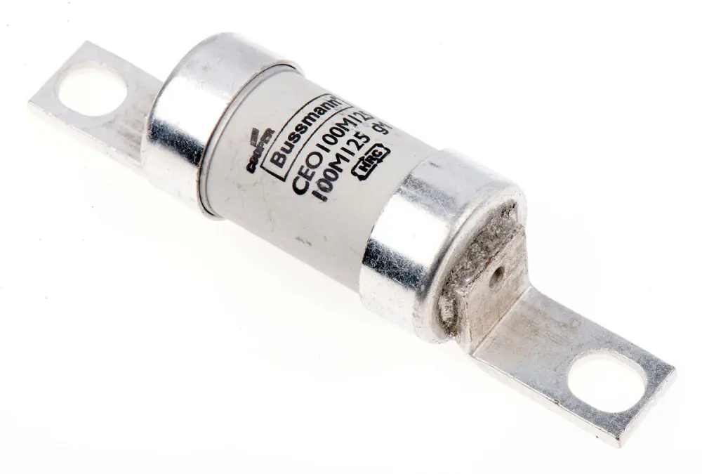 Fusible de cuchillas perforadas excéntricas Eaton, A4, gG - gM, 415V ac, 100A, BS 88, IEC 269 | CEO100M125