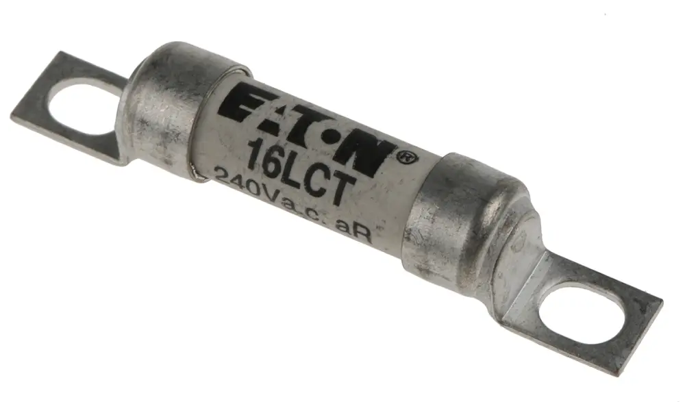 Fusible de cuchillas perforadas excéntricas Eaton, LCT, aR, 240 V ac, 150V dc, 16A, FF, BS 88, IEC 269-4 | 16LCT
