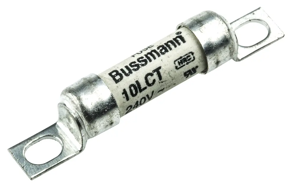 Fusible de cuchillas perforadas excéntricas Eaton, LCT, aR, 240 V ac, 150V dc, 10A, FF, BS 88, IEC 269-4 | 10LCT