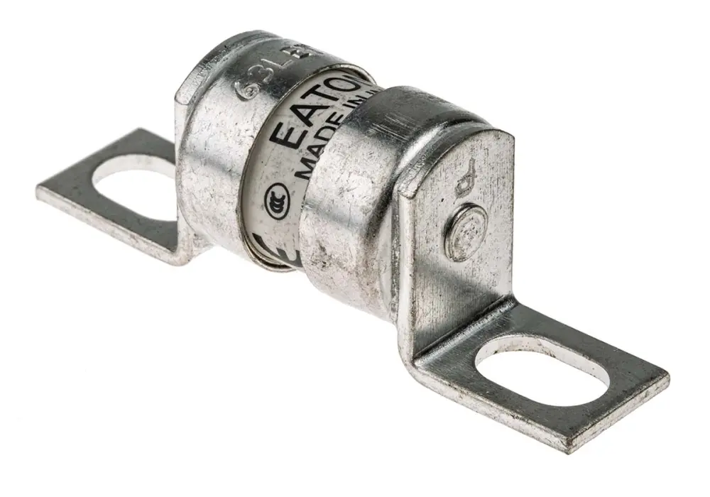 Fusible de cuchillas perforadas excéntricas Eaton, LET, aR, 150 V dc, 240V ac, 63A, FF, BS 88, IEC 269-4 | 63LET