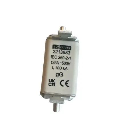 Fusible NH de cuchillas cuadradas , NH00, gG, 415V ac, 125A, F, IEC 60269-2