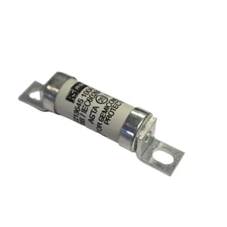 Fusible de cuchillas perforadas excéntricas , aR, 350 V dc, 690V ac, 100A, IEC 60269-4/BS 88-4