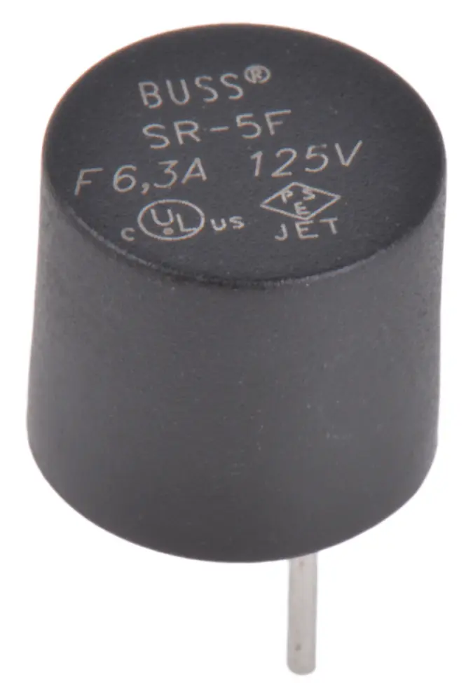 Fusible no rearmable, Eaton, SR-5F-6-3A-BK, 6.3A, F 125V ac