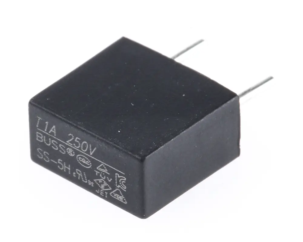 Fusible no rearmable, Eaton, SS-5H-1A-BK, 1A, T 250V ac