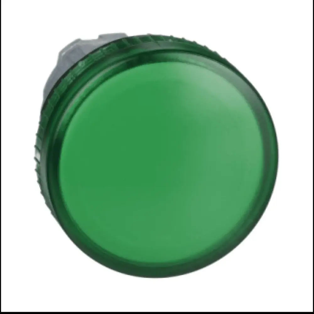 Certificado CE Cabeza piloto luminoso - 22 - redonda - lentes lisas verdes