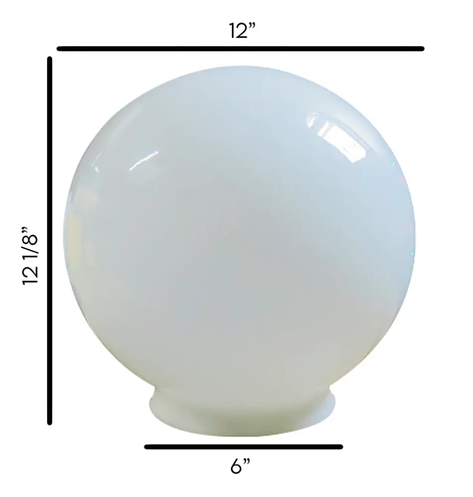 CF-06 Globo de cristal R12 Opalino c/Cuello con Lentes de Sol Intercambiables