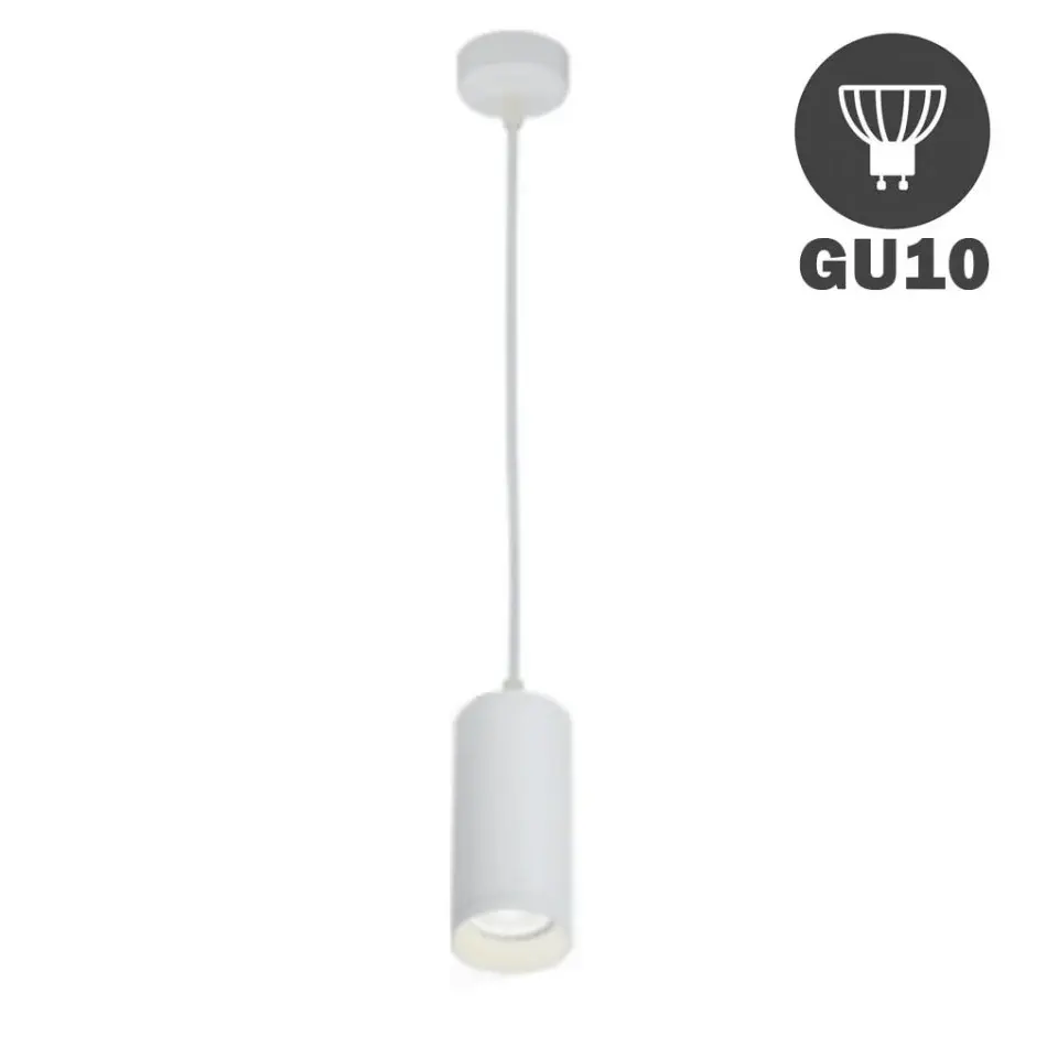Colgante Techo Cilíndrico GU10 Blanco : Edición Deportiva