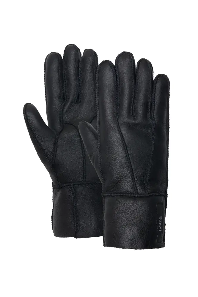 Lana Sheepskin Riding Gloves Ébano 10