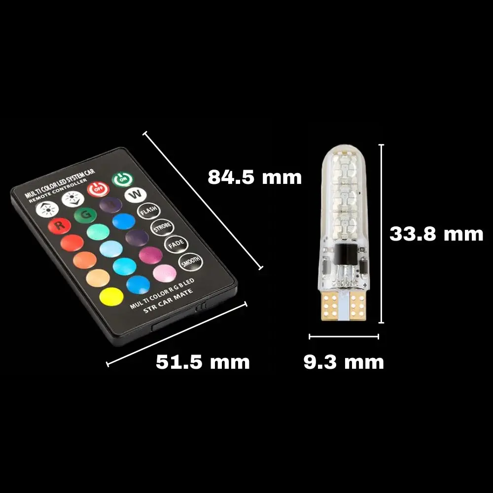 Lámparas T10 RGB con Estuche de Carga