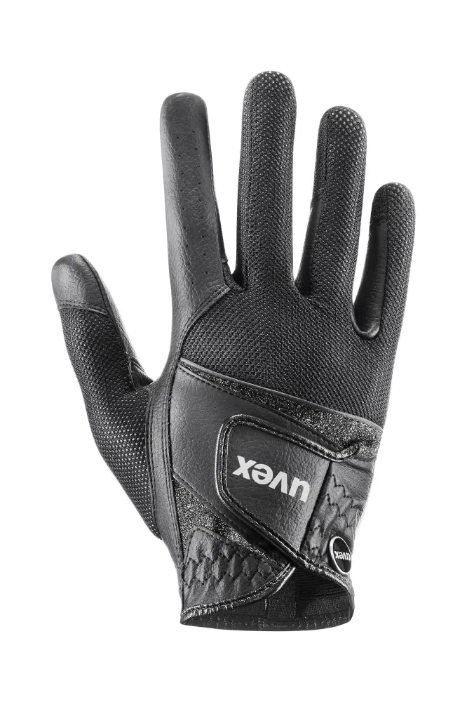 Sumair Glamour Guantes de Equitación black-black 8 con Lentes de Sol Intercambiables