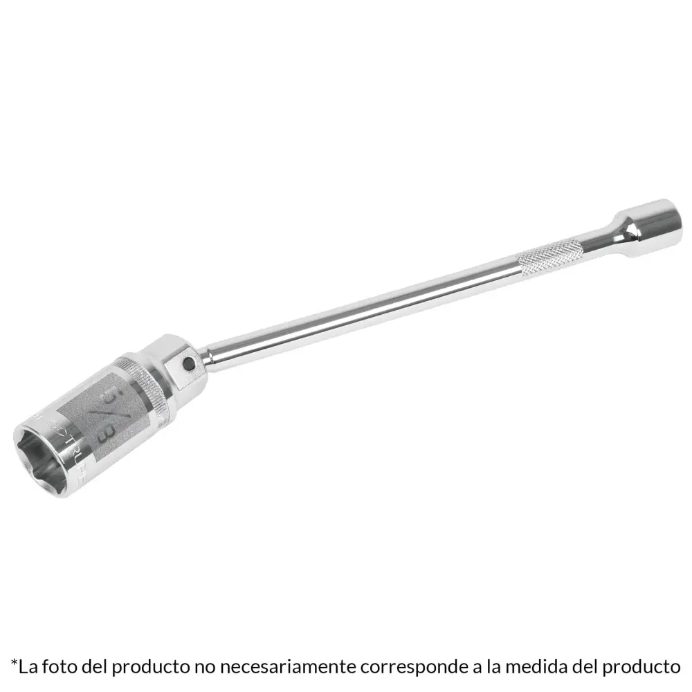 Convertidor de Medios Dado bujías 13/16" articulado con extensión 6", cuadro 3/8"
