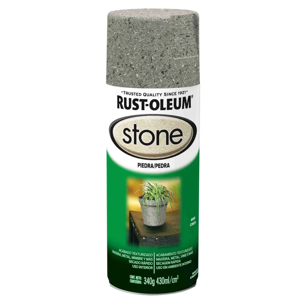 Pintura en aerosol texturizado piedra gris 340g con Garantí Incluida