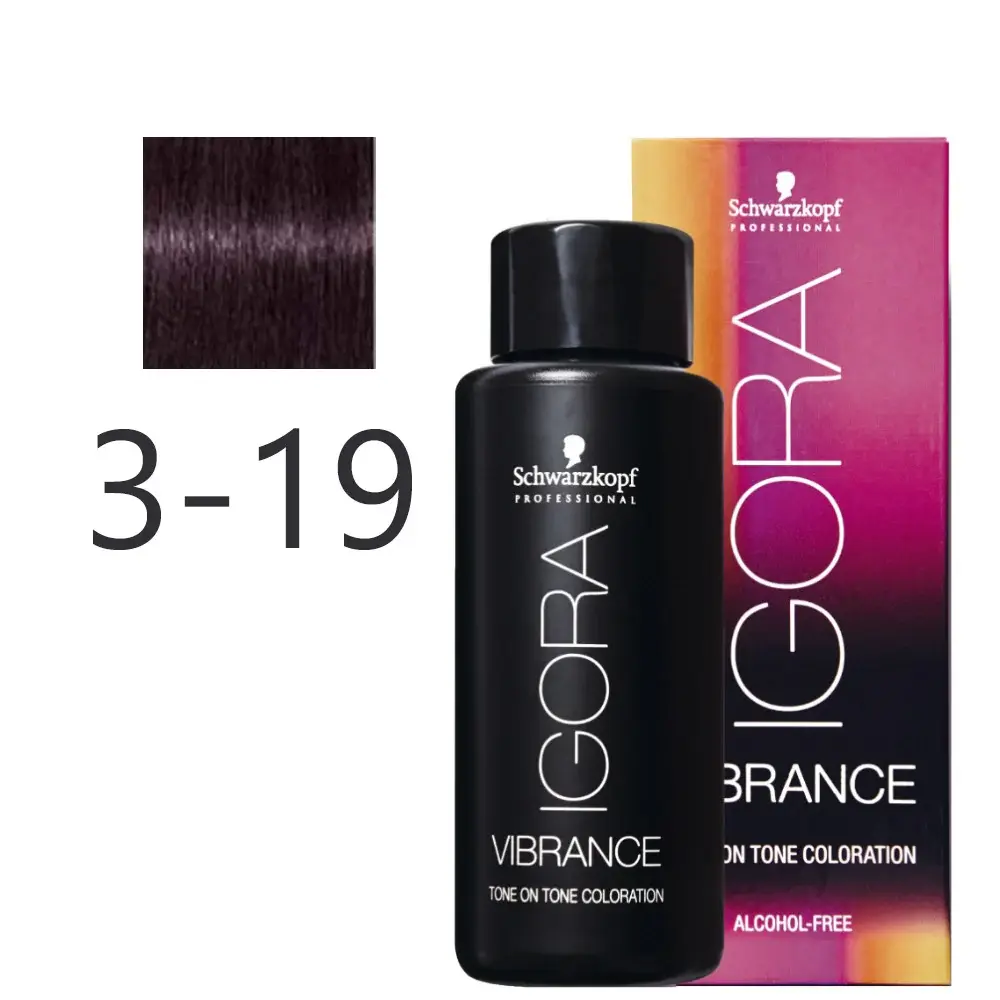 Schwarzkopf - Tonalizador Igora Vibrance 3-19 Castaño Turbio Ceniza Violeta 60 ml