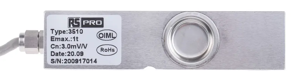 Célula de carga , 1000kg, carcasa de Acero inoxidable, 130 x 31,8 x 31,8 mm